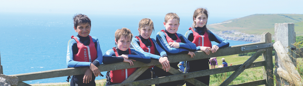 Children at the dancing ledge