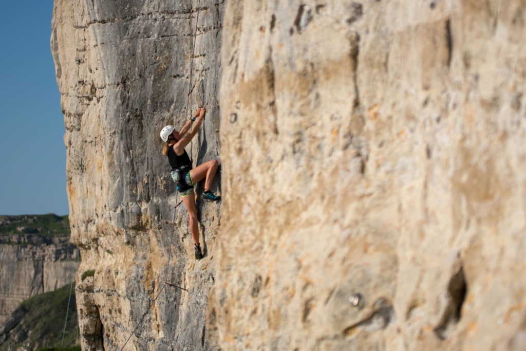 Climbing by the beach