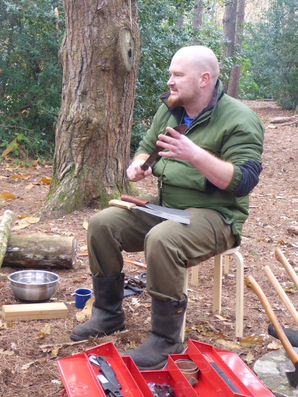 outdoor instructor training taking place in the woods