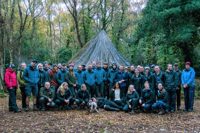 Outdoor instructors in the woods in Swanage, Dorset