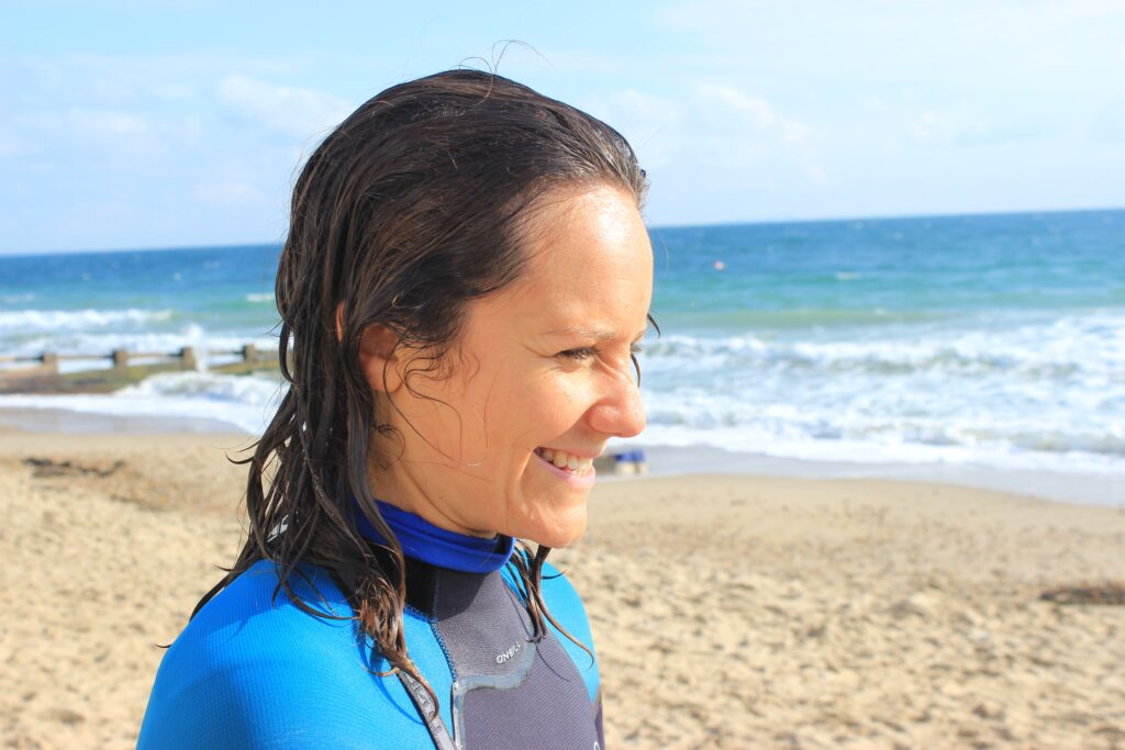 outdoor instructor sam on the beach 