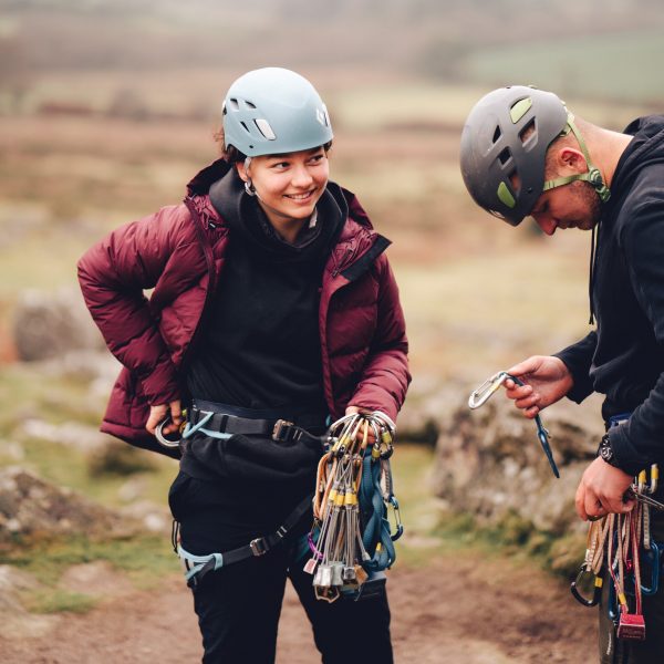 Rock Climbing at Hound Tor in Dartmoor